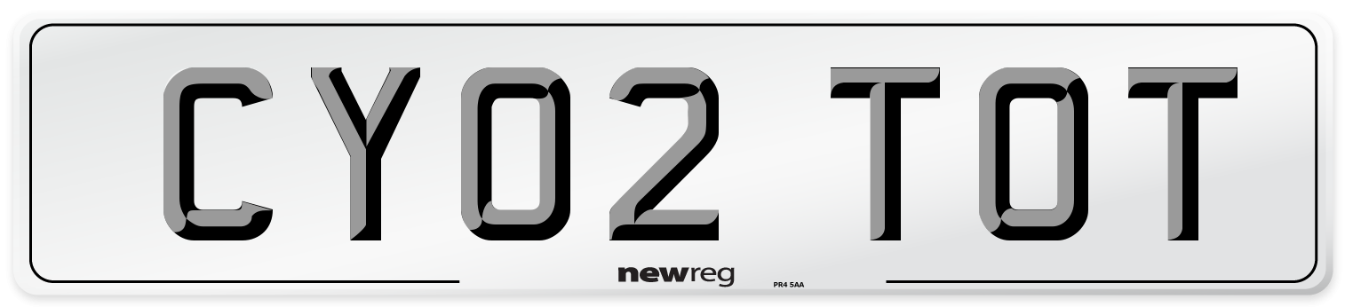 CY02 TOT Number Plate from New Reg